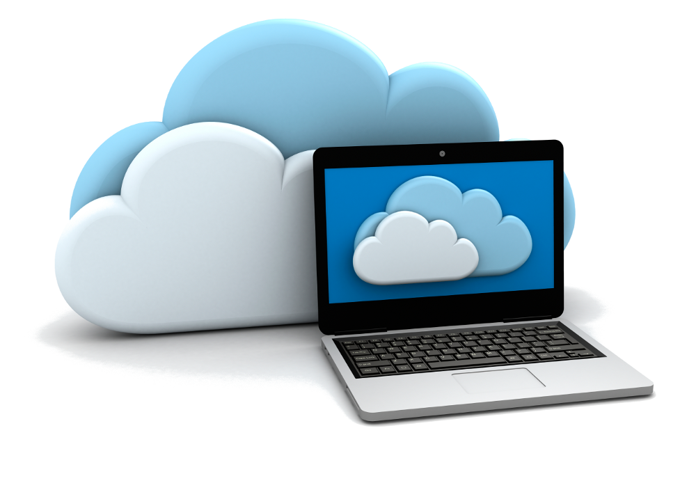 Internet Cloud and Laptop